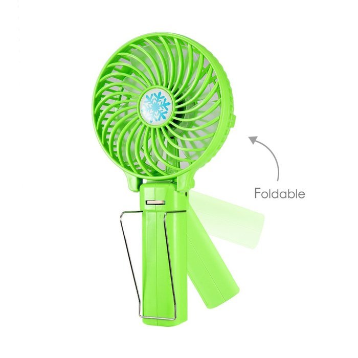 Dealpeak Mini Rechargeable Foldable USB Handheld Fan Fast Cooling Fan Cooler (pink) N31