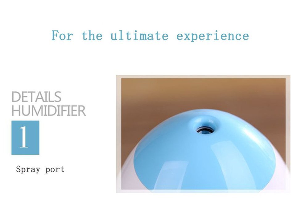 UnitedPlug 150ml Electric USB Mini Portable Travel Home Office Ultrasonic Air Cool Mist Humidifier tumbler roly-poly N10