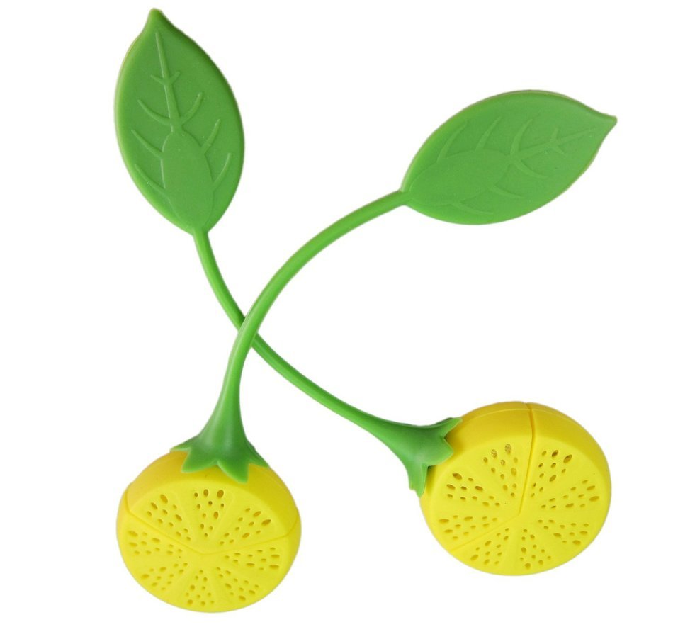 YIJIA Silicone Tea Infuser with Leaf Strainer Handle Lemon Shape Strainer Filter for Loose Leaf Herbal Tea pack...