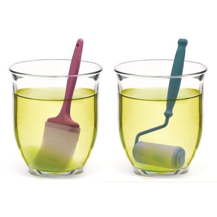 Teabloom Roller and Brush Tea Infuser (Set of 2) - Loose Leaf Tea Infuser (Not Made in China) - Made With Eco-Friendly...