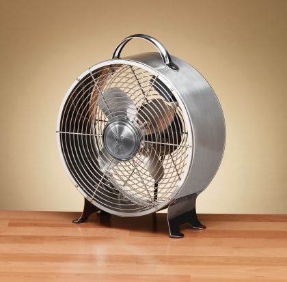 Deco Breeze DBF5349 Retro Metal Fan Stainless