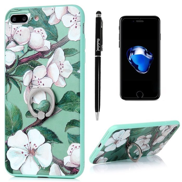 Badalink iPhone 7 Plus Case (5.5") 360 Degree Rotating Ring Holder Kickstand Shockproof Soft TPU Bumper Frame... N11