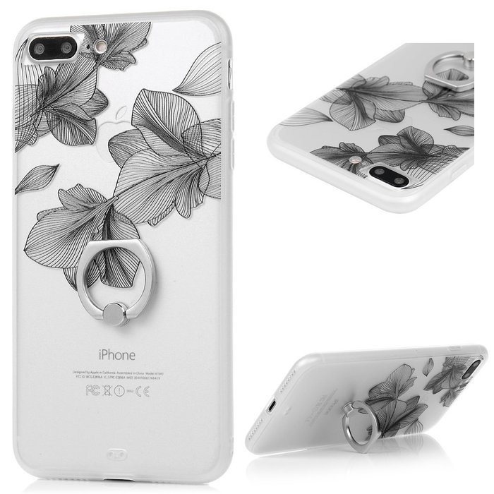 Badalink iPhone 7 Plus Case (5.5") 360 Degree Rotating Ring Holder Kickstand Shockproof Soft TPU Bumper Frame... N12