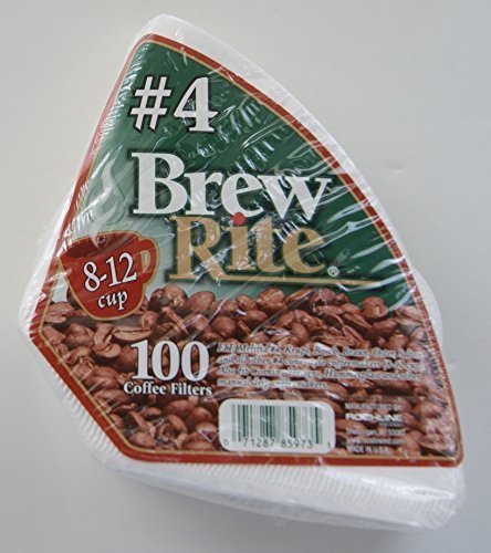#4 Cone Coffee Filter, 100-Count-Brew Rite-46-101W/24 by Brew Rite