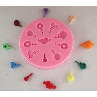Y&XL&H Lollipop Collection Fondant Cake Silicone Mold Cake Decoration Tools,L7cmW7cmH1cm