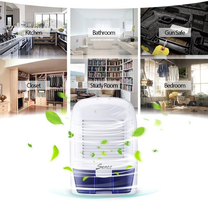 Seneo Mini Air Dehumidifier Compact Moisture Absorber for Home Closet Basements Kitchen Office N12