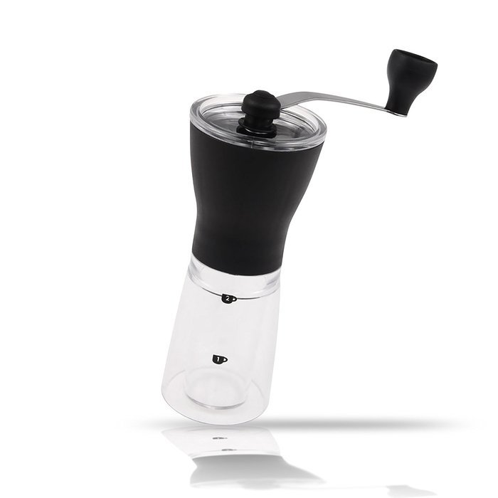 Premium Quality Mini Coffee Bean Grinder in Black with Adjustable Ceramic Burr