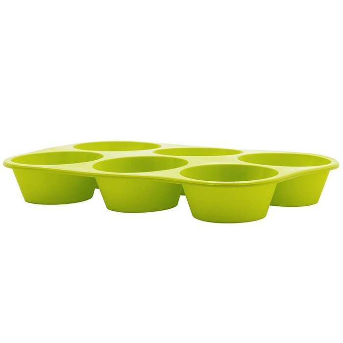 Marathon Housewares KW200010RD Premium Silicone 6 Cup Standard Size Muffin Pan, Red N4