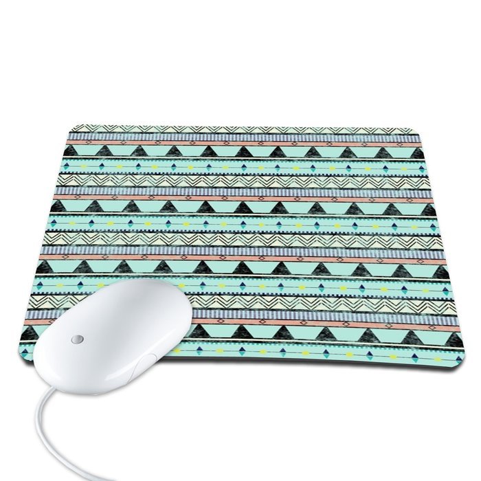 Elonbo TM 8.6 x 7 inches / 220 x 180 mm Cute National Wind Stripe Design Waterproof Neoprene Soft Mouse Pad N6