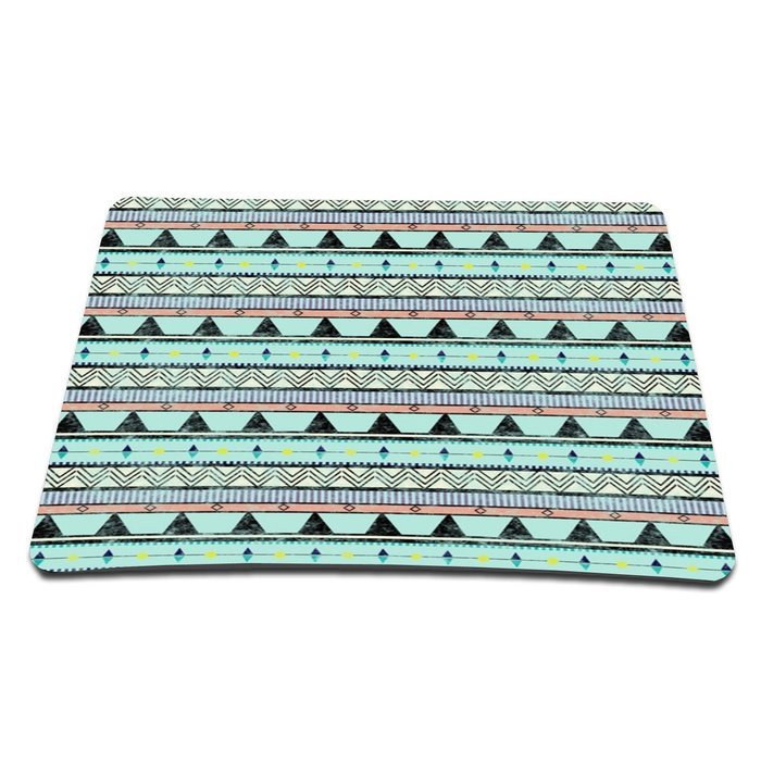 Elonbo TM 8.6 x 7 inches / 220 x 180 mm Cute National Wind Stripe Design Waterproof Neoprene Soft Mouse Pad N7