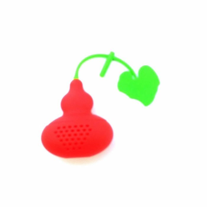 GOOTRADES Silicone Cucurbit Strainer Herbal Spice Infuser Teacup Tea Filter Diffuser (pack of 2) (Orange)