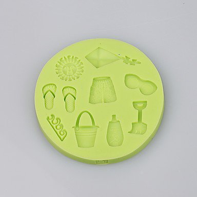 Y&XL&H Summer Beach Toy Cupcake Decoration Silicone Chocolate Mold Fondant Sugarcraft Tools Polymer Clay Candy...