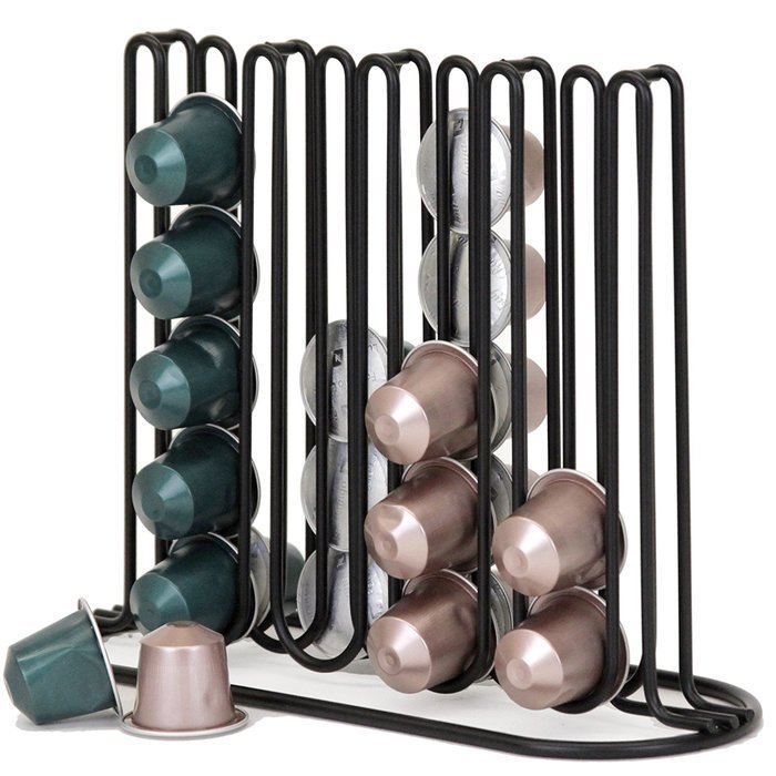 Slim and Sleek Coffee Pod Holder and Organizer for 40 Coffee Pods for Nespresso and Creamer Pods