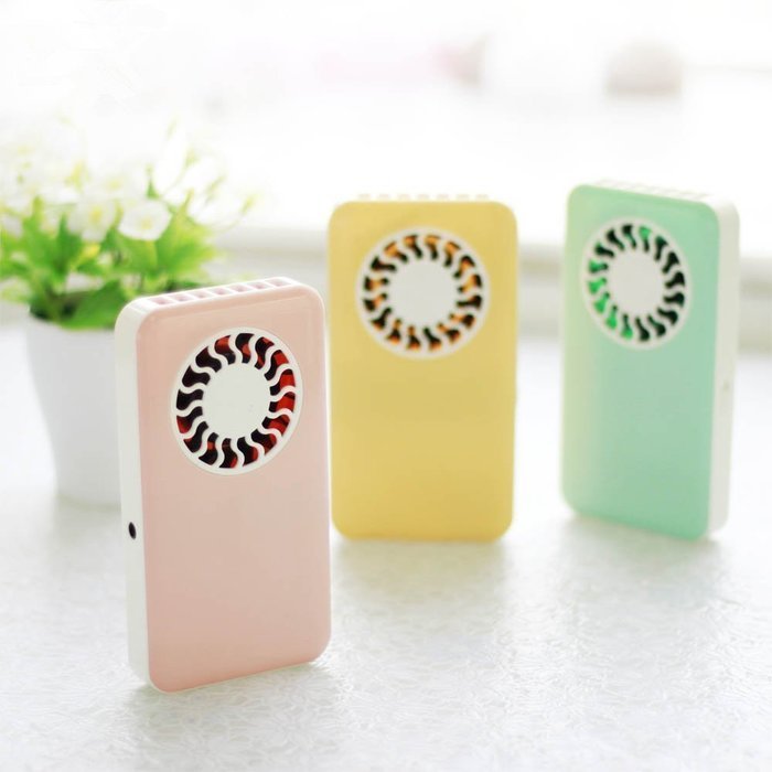 Somnr&reg;&nbsp; Yellow Mini Usb Bladeless Fan Chargeable Genuine Ultra-thin Handheld the Ifan Creative Air Conditioning... N3