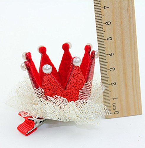 SyGyn(TM) Chic Baby Girls Lace Crown Pearl Princess Hair Clip Hairpin Hair Accessories For Party N5