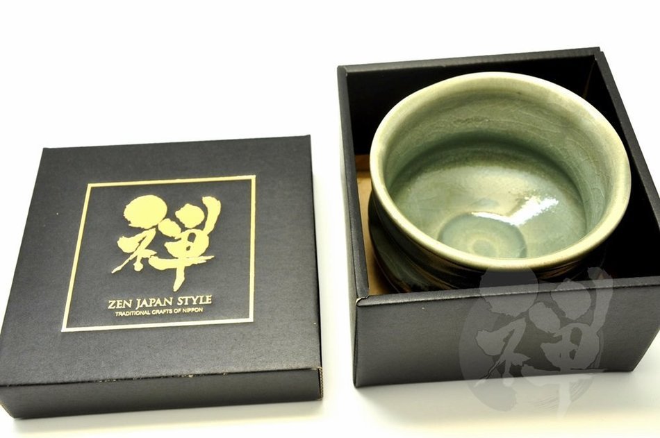 Japanese Mino Yaki ware Matcha Bowl Green Tea 12 / 12 / 8.5cm (4.7 / 4.7 / 3.3inch)[7354] N2