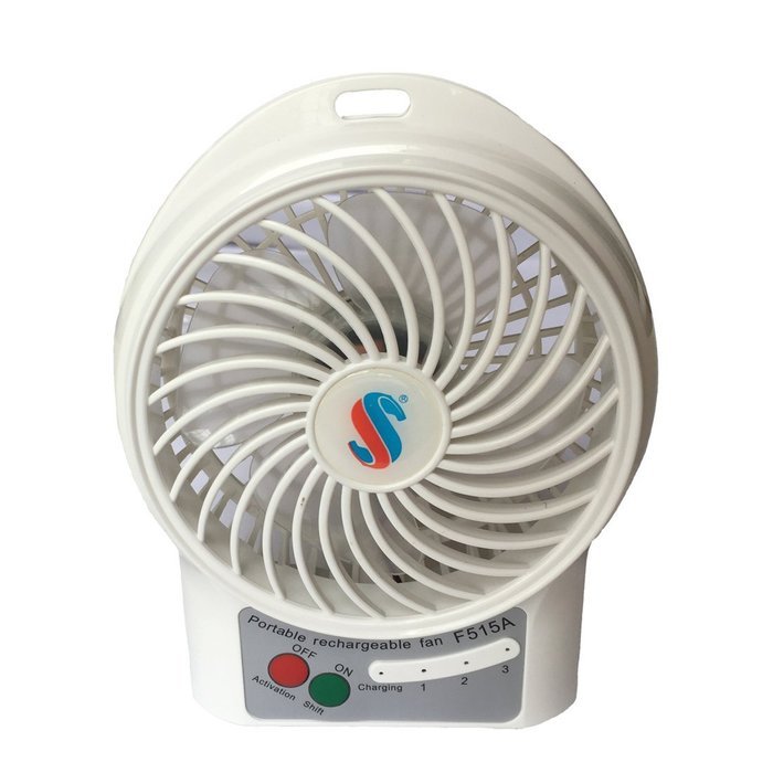 ddLUCK Mini Rechargeable Portable Table Fan 4 inch Mini fan Rechargeable Desktop Fan Battery/ USB Powered Mute... N4