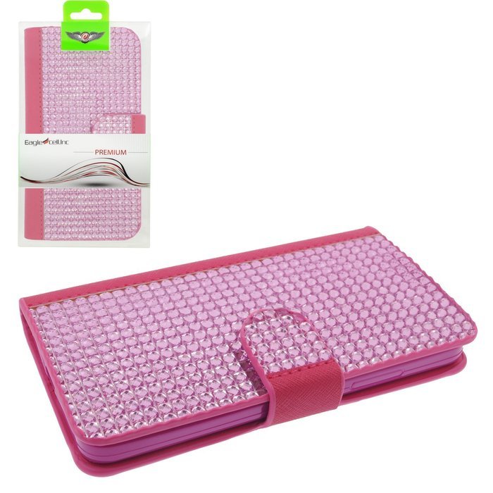 HJ POWER[TM] Nokia Lumina 640 Luxury Diamond FDS77 Leather PU WALLET POUCH Cover + [Free HJ POWER Stylus] EGWPDW3... N19