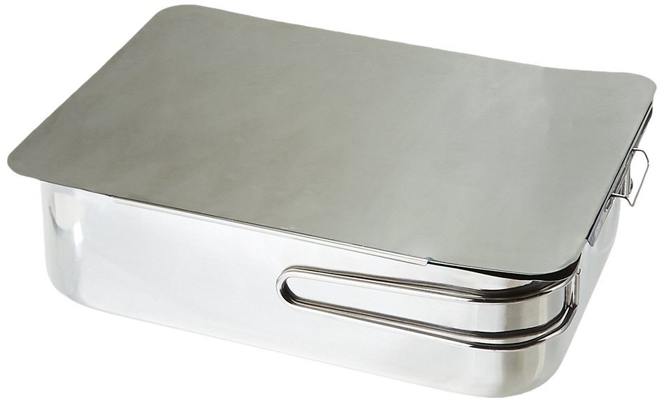 ExcelSteel Stainless Steel Stovetop Smoker, 14 1/2" X 10 1/2" X 4", Silver