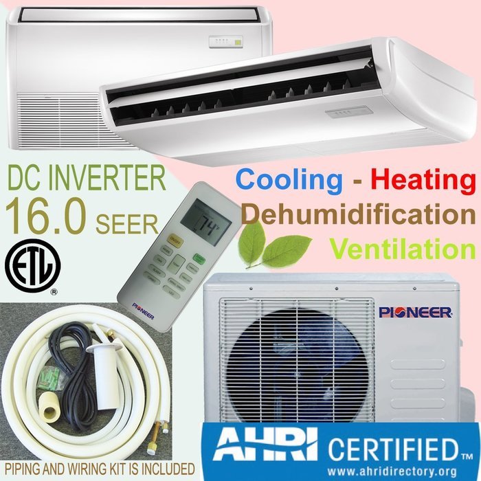 Pioneer Floor/Ceiling/Low Wall Split Inverter Air Conditioner with Heat Pump, Mini N4