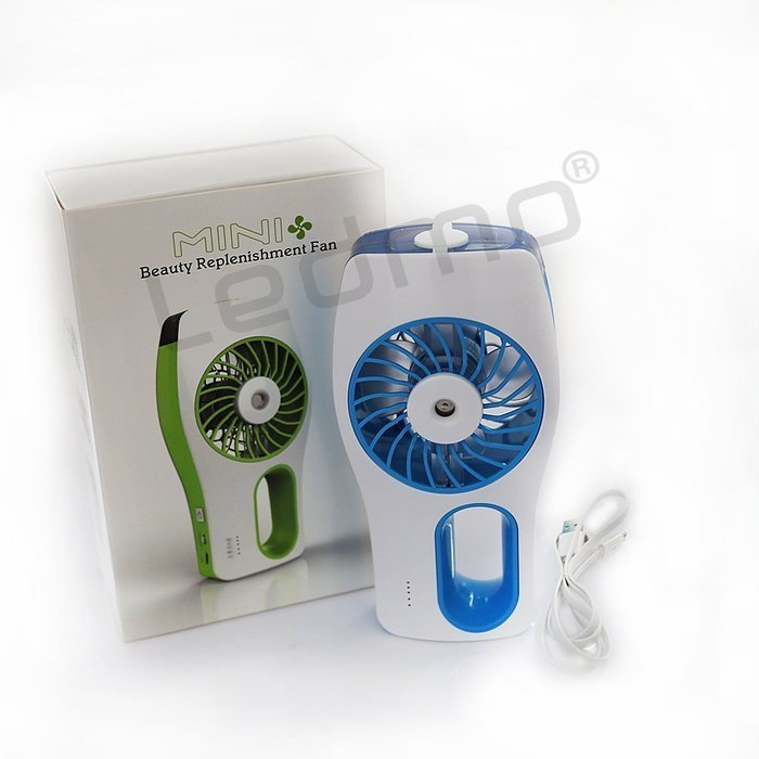 LEDMO Handheld Mini Misting Cooling Fan with USB Rechargeable, Blue N11
