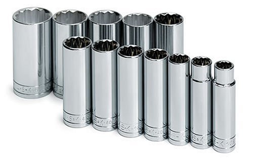 SK 4812 12 Piece 1/2-Inch Drive 12 Point Deep 1/2-Inch to 1-1/4-Inch Socket Set by SK Hand Tool