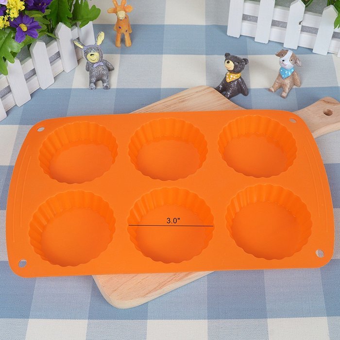 Webake 6-Cavity Cake Mold for Homemade Tart, Bundt, Cheesecake, Pudding, Jello, and More N3