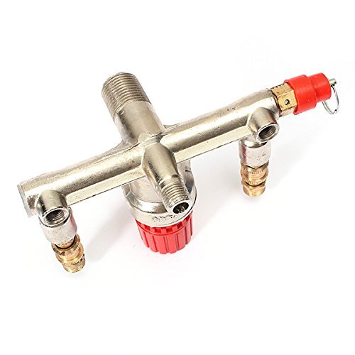Air Compressor Double Outlet Tube Pressure Regulator Valve Fitting N7