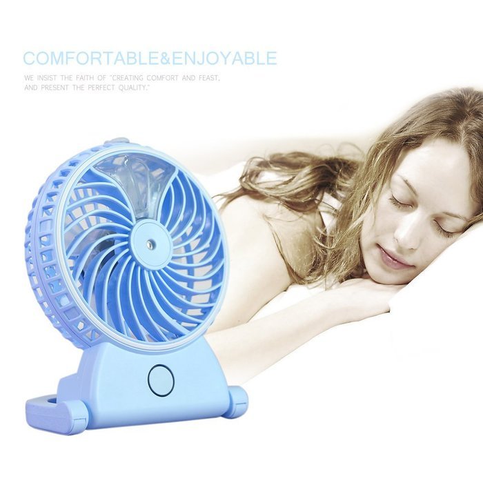 Humidifier Fan Handheld USB Mini Misting Cooling Fan Humidifier by eBerry&reg; (Blue) N4