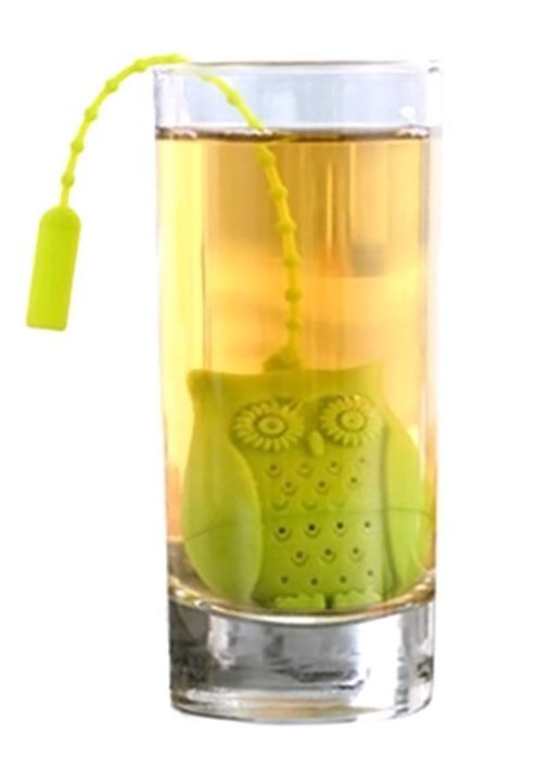 Beauty Clubs Best Silicone Strainer Owl Tea Infuser Funny Tea Filters (Rose Red)