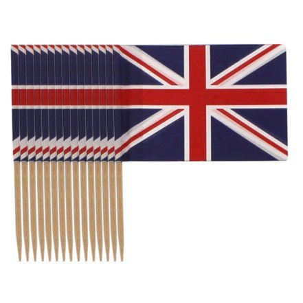 Rule Britannia Union Jack Flag Party Picks - Pack of 30