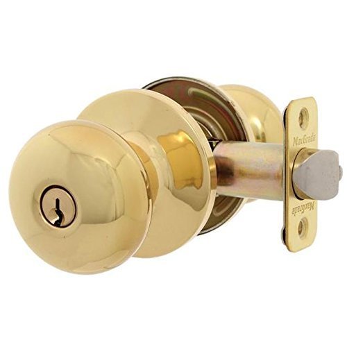 MaxGrade 300WAT3KW Watson Keyed Entry Door Knob Lockset, Bright Brass by Maxgrade