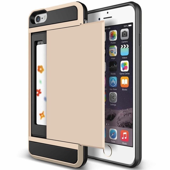 iPhone 7 Plus Case,Inspirationc Dual-Layer Hybrid Armor Wallet Case for iPhone 7 Plus 5.5 Inch--Black N7