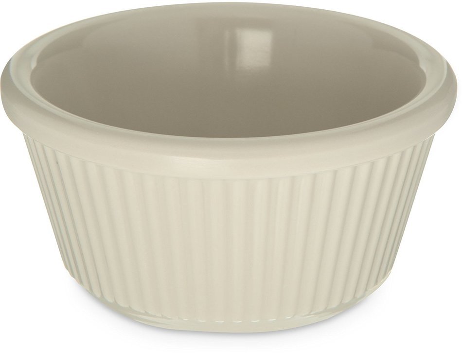 Carlisle S28242 Melamine Fluted Ramekin, 3 oz Capacity, 1.43" Height, Bone (Case of 48)