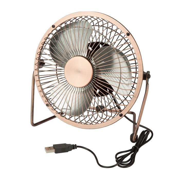 Honey-Can-Do OFC-04476 Compact USB Powered Desk Fan, 7.1x3.54x7.3", Black N2