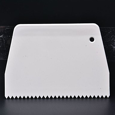 Sher 1pc Cake Serration Scraper/Spatula Set Dough Cutter Plastic Smoother Multifunction Blade For Cake Baking...