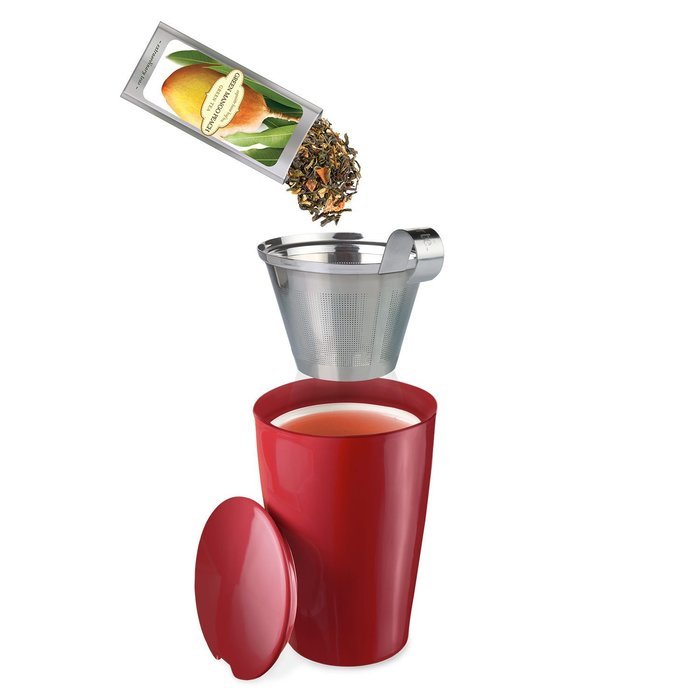 Tea Fort&eacute;&reg; KATI Cup Loose Leaf Tea Brewing System, Cranberry Red N4