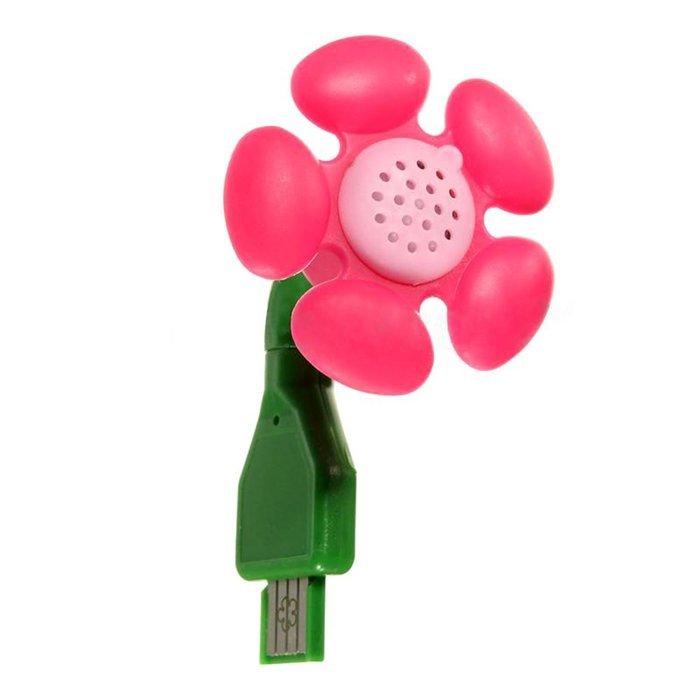 Pannow USB Flower Mini Aroma Humidifier Essential Oil Diffuser Humidifier (Red) N3