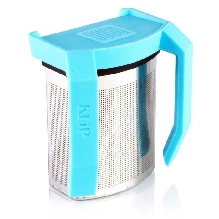 Boco Clip On Tea Infuser Brewer For Office w/ Drip Catcher. Sip While Brewing Too! (KLiP - Sky Blue) N4