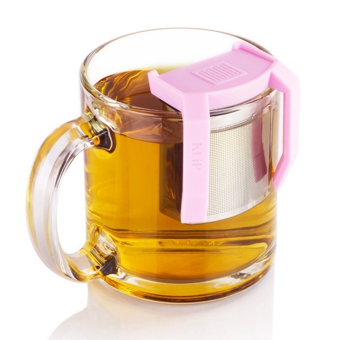 Boco Clip On Tea Infuser Brewer For Office w/ Drip Catcher. Sip While Brewing Too! (KLiP - Sky Blue) N5