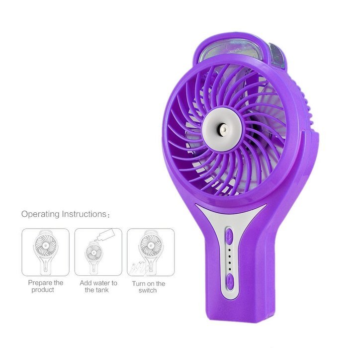 Handheld Fan Spray,SOONHUA 3 Modes Speed Rechargeable Mini Fan & 2 Modes Cool Misting Humidifier for Home Office... N12