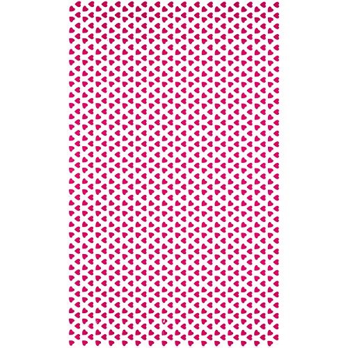 Hearts Pink Cocoa Butter Chocolate Transfer Sheet by GSA N2