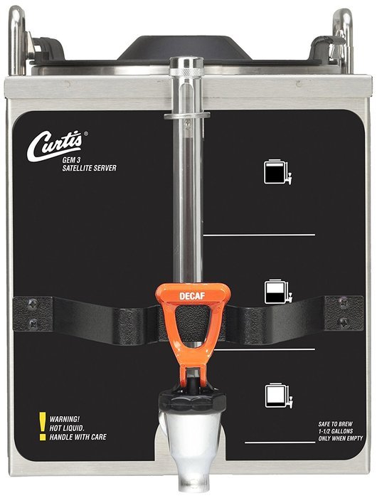 Wilbur Curtis Gemini 1.5 Gallon Satellite Dispenser With Decaf Faucet - Commercial Beverage Dispenser that Preserves...