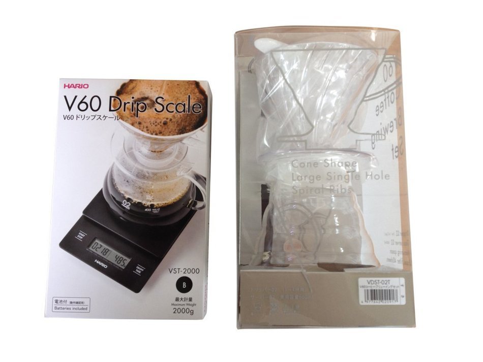Hario V60 Scale and Brewing Set - For Careful Measuring and Coffee Brewing