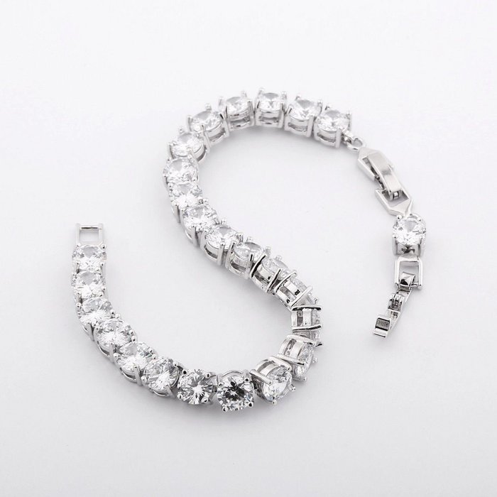 18K silver gold filled Swarovski crystal fashion chams wedding bracelet gift N4
