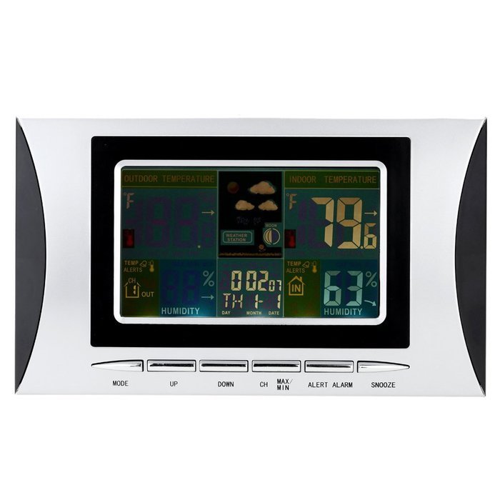 Hense Digital Indoor Humidity Mitor Hygrometer Thermomoter Monitor Weather Station with LCD Display Alarm Clock... N28