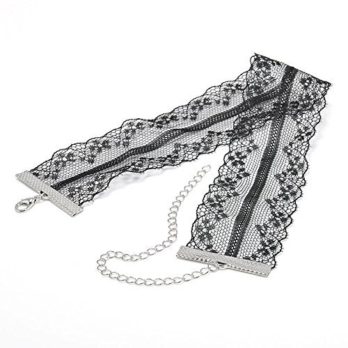 Retro Fashion Choker Necklace Flower Women Sexy Black Lace Collar Jewelry Gift N4