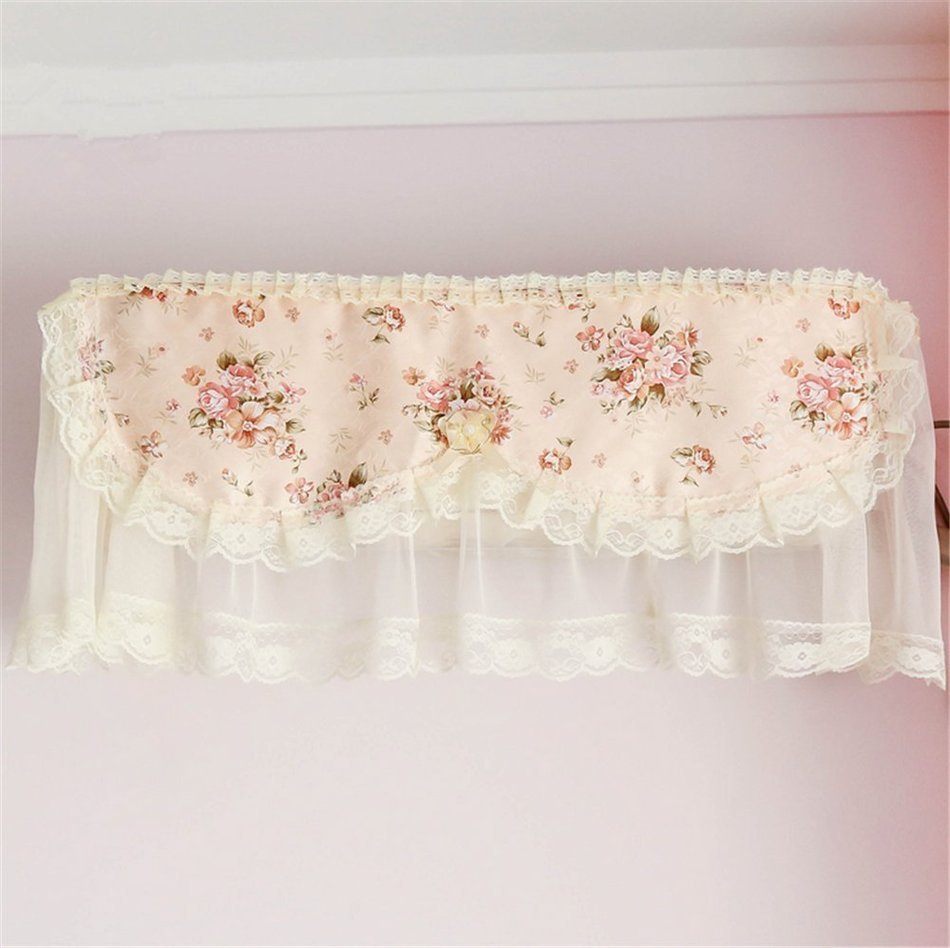 Bestwishes2u 1pcs Lace Air Conditioner Anti Dust Cover Air Conditioner Dustproof Cover N8