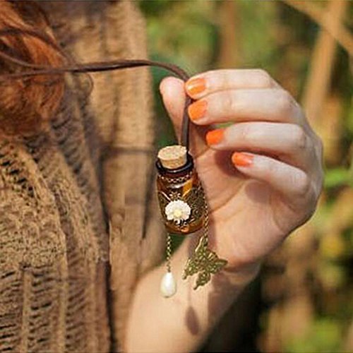 Women Fashion Retro Vintage Girls Drift Bottles Long Sweater Necklace Pendant FS N4