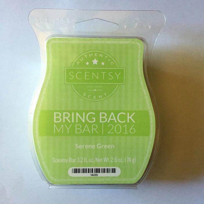 Scentsy Serene Green Wax 3.2oz Warmer Bar Rare and Retired